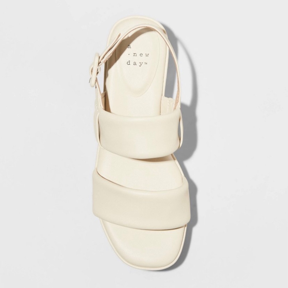 Size 6  Platform Sandals Cream/White - Picture 3 of 10